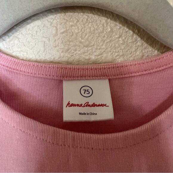 Hanna Andersson happy pink Swish Sparkle Dress with Tulle Tiers 75 / 12-18m - Picture 4 of 7